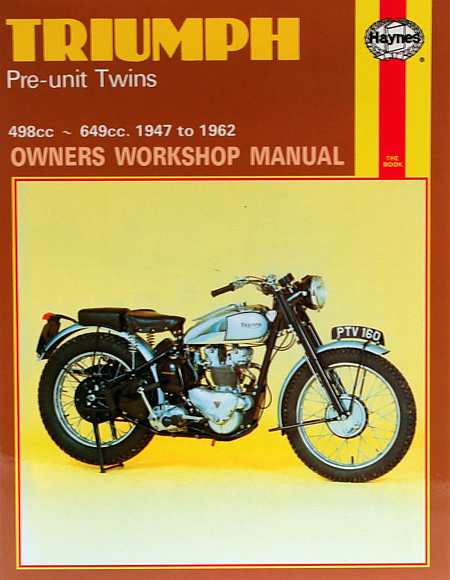 Triumph Pre-unit Construction Twins Owner's Workshop Manual by J (image for) Triumph Pre-unit Construction Twins Owner's Workshop Manual by J
