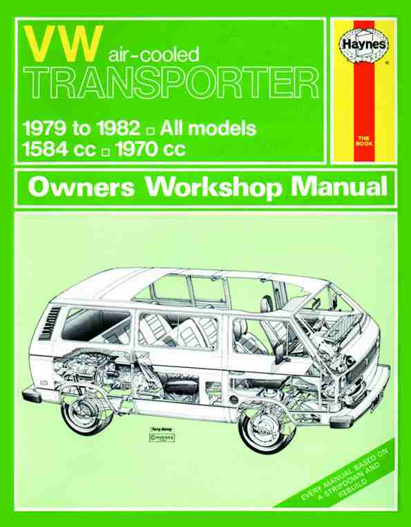 Volkswagen Transporter with Air-cooled Engine ('79 to '82) All M (image for) Volkswagen Transporter with Air-cooled Engine ('79 to '82) All M