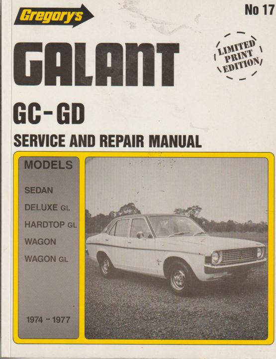 Galant GC -GD Gregory Service and Repair Manual p/n 17-Soft C (image for) Galant GC -GD Gregory Service and Repair Manual p/n 17-Soft C