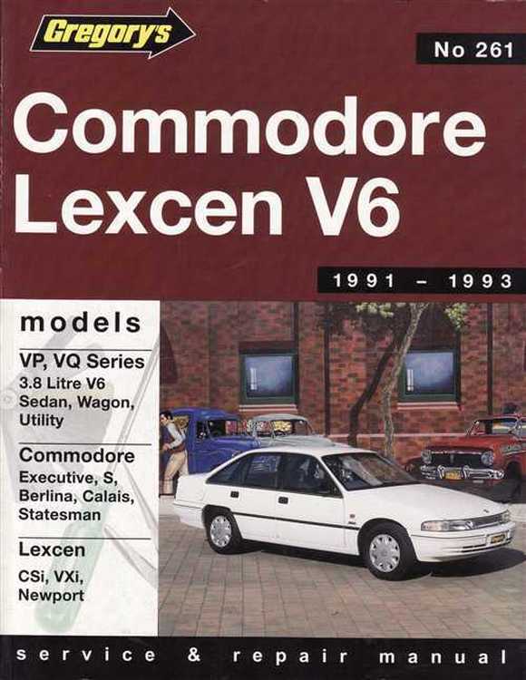 Holden Commodore and Toyota Lexcen 6cyl (1991-93) Repair Manual (image for) Holden Commodore and Toyota Lexcen 6cyl (1991-93) Repair Manual