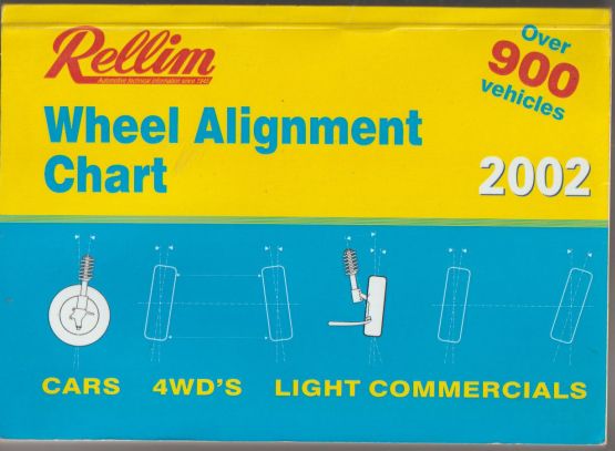 2002 Rellim Wheel Alignment Chart Cars 4WDs light Commercials (image for) 2002 Rellim Wheel Alignment Chart Cars 4WDs light Commercials