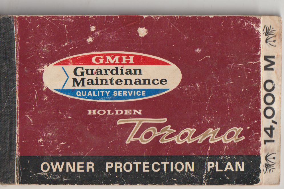 Holden Torana Owner Proctection Plan LC Torana 2811430 (image for) Holden Torana Owner Proctection Plan LC Torana 2811430