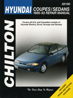 Hyundai Coupes and Sedans, 1986-93 (Chilton's Total Car Care Rep (image for) Hyundai Coupes and Sedans, 1986-93 (Chilton's Total Car Care Rep