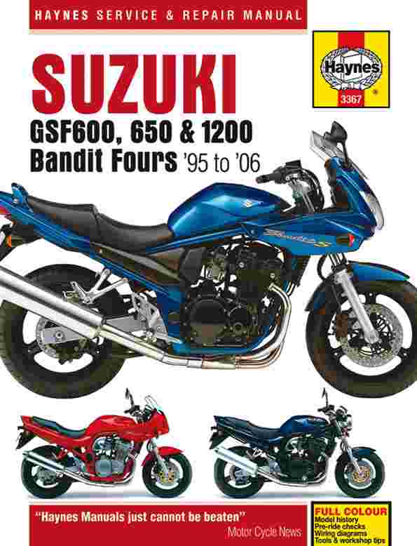 Suzuki GSF600 650 and 1200 Bandit Fours 1995 - 2006 (3367) (image for) Suzuki GSF600 650 and 1200 Bandit Fours 1995 - 2006 (3367)