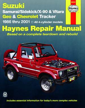 Suzuki Samurai/Sidekick/X-90/Vitara and Geo/Chevrolet Tracker 19 (image for) Suzuki Samurai/Sidekick/X-90/Vitara and Geo/Chevrolet Tracker 19