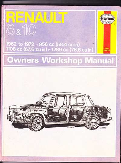 Renault 8 And 10 Owner's Workshop Manual HA079 (image for) Renault 8 And 10 Owner's Workshop Manual HA079