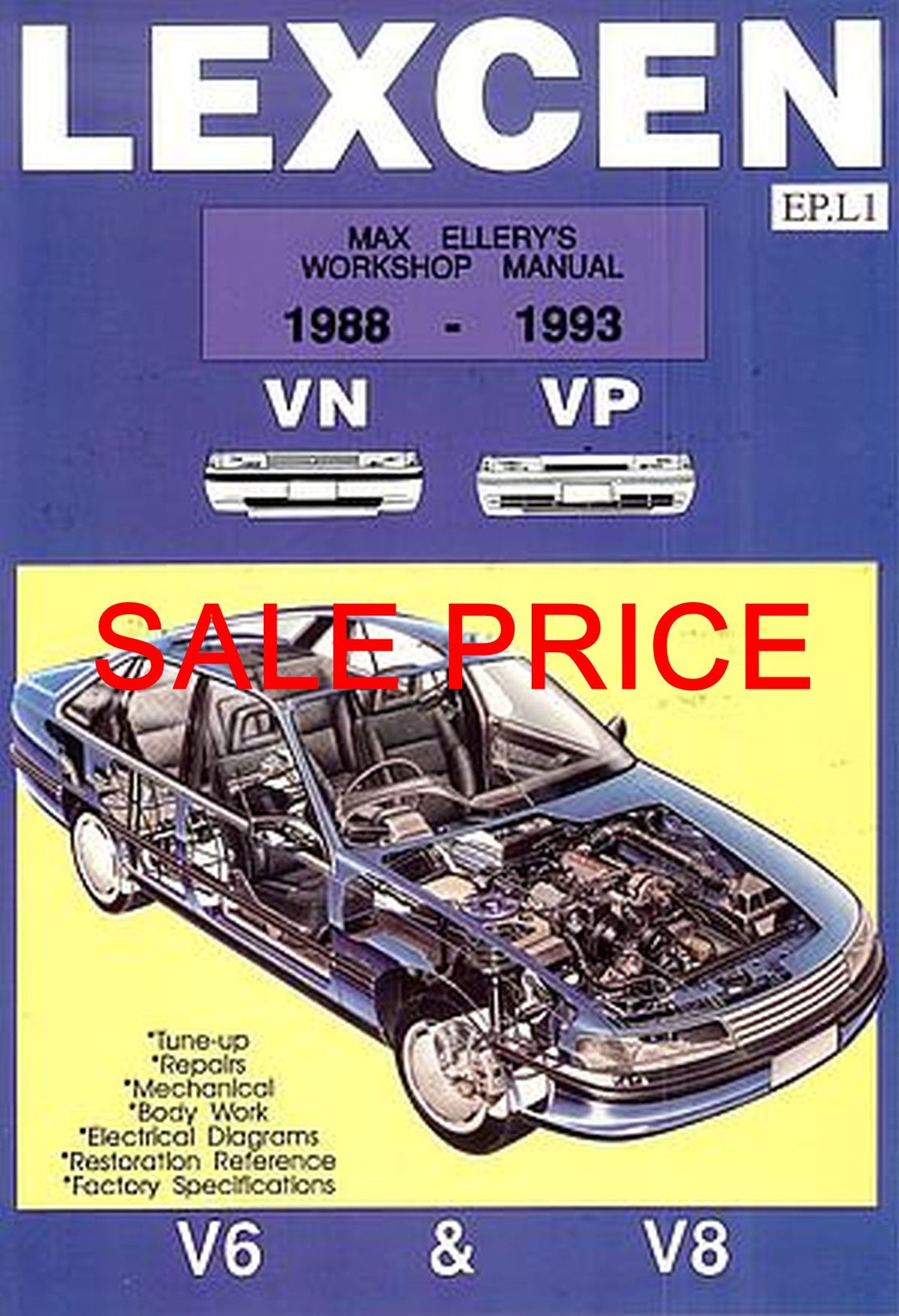 Toyota Lexcen (VN - VP) 1988 - 1993 Ellery Repair Manual (image for) Toyota Lexcen (VN - VP) 1988 - 1993 Ellery Repair Manual