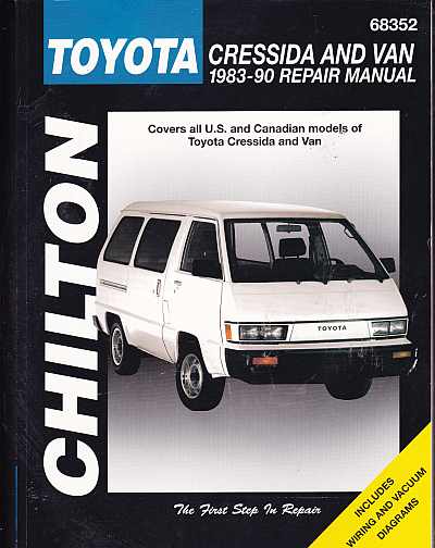 Toyota Cressida - Van 1983 - 1990 Repair Manual 9780801990663 Toyota Cressida - Van 1983 - 1990 Repair Manual 9780801990663