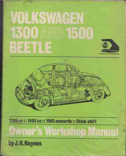Volkswagen Beetle 1300/1500 1965 to September 1970 Owners Worksh (image for) Volkswagen Beetle 1300/1500 1965 to September 1970 Owners Worksh