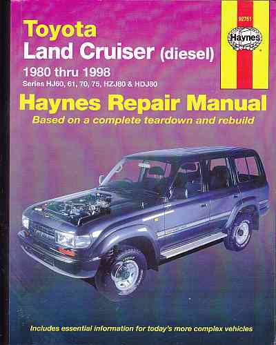 Toyota Land Cruiser Diesel (80 - 98)(Australian) Haynes Repair (image for) Toyota Land Cruiser Diesel (80 - 98)(Australian) Haynes Repair