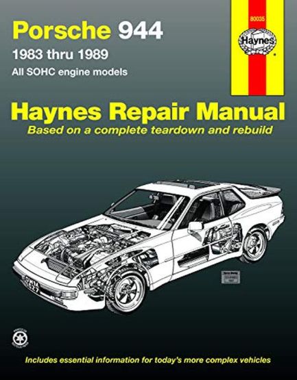 Porsche 944 1983-1989 Haynes Repair Manual (image for) Porsche 944 1983-1989 Haynes Repair Manual