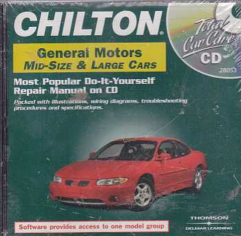 General Motors Mid-Size And Large Cars, 1982-2000 Shop Manual CD (image for) General Motors Mid-Size And Large Cars, 1982-2000 Shop Manual CD