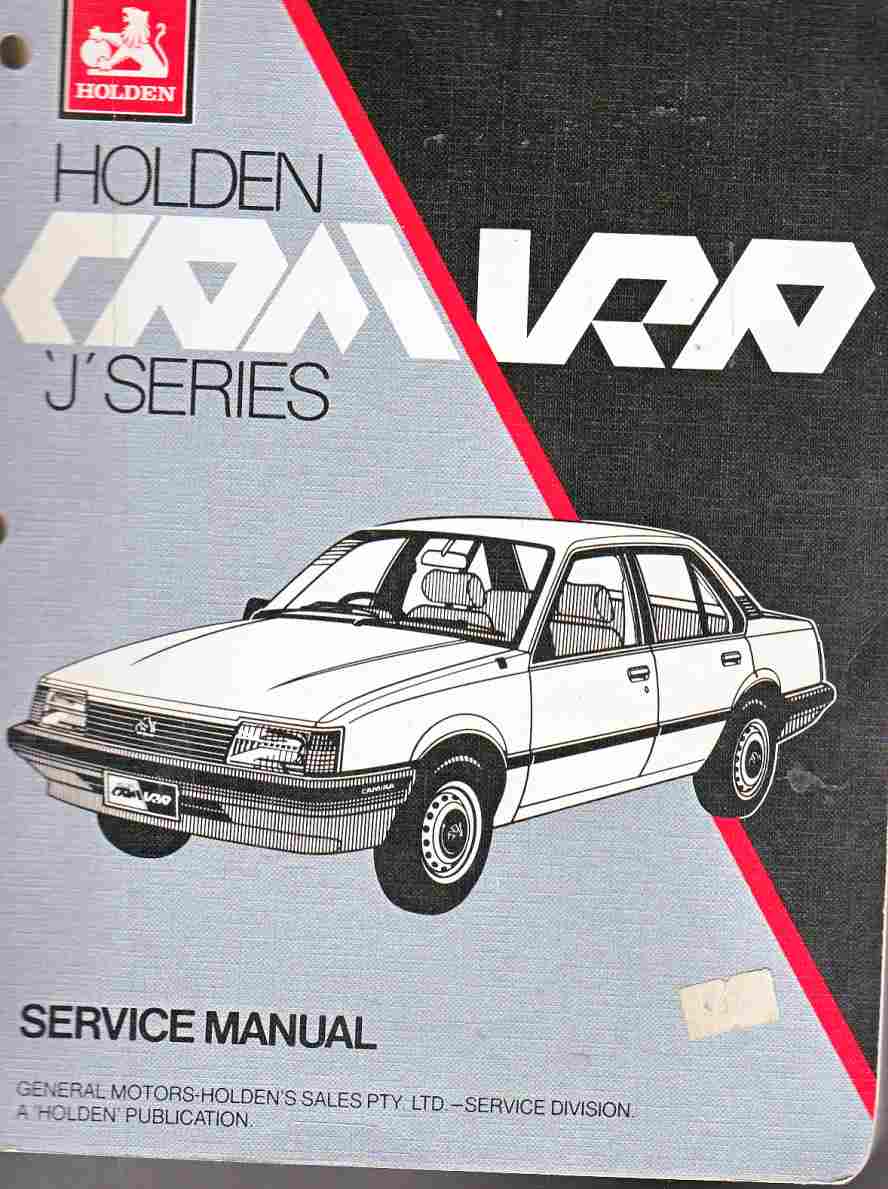 Holden Camira 1982-1984 J Series : Service Manual (image for) Holden Camira 1982-1984 J Series : Service Manual