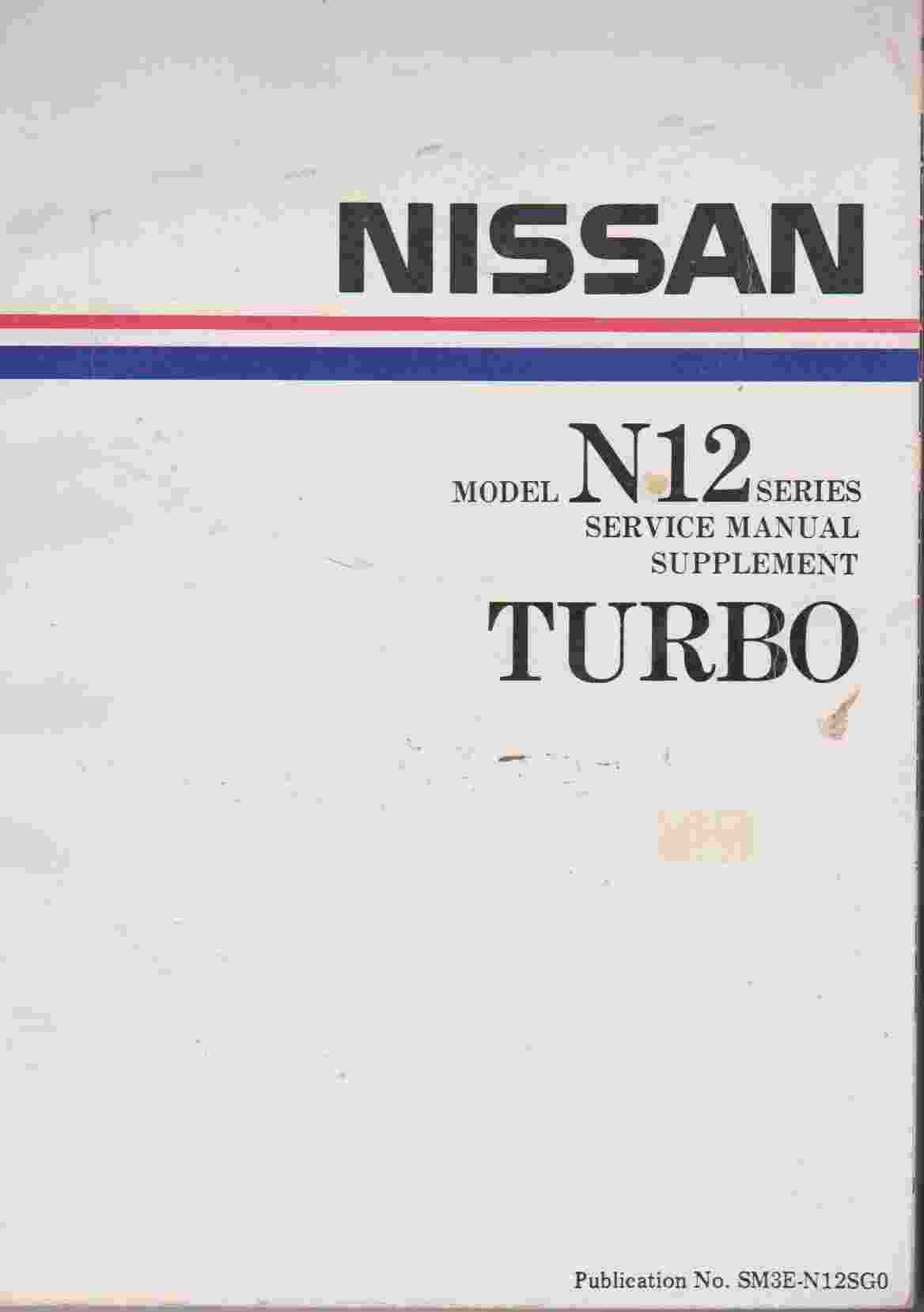 Pulsar N12 Turbo & N12 Supplement manual SM3EN12SG (image for) Pulsar N12 Turbo & N12 Supplement manual SM3EN12SG