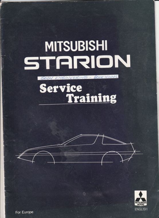 Mitsubishi Starion Service Training TE120075 (image for) Mitsubishi Starion Service Training TE120075