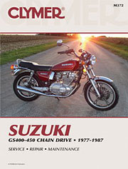 Suzuki GS400-450 Chain Drive 1977-1987 Repair Manual M372 (image for) Suzuki GS400-450 Chain Drive 1977-1987 Repair Manual M372