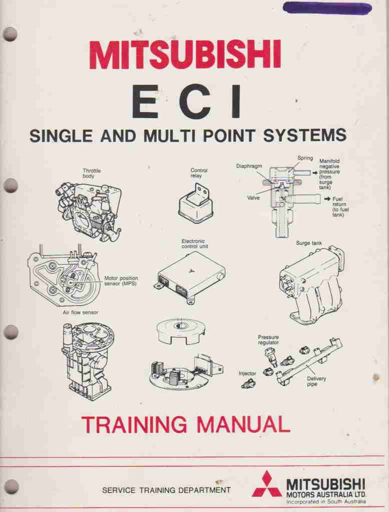 Mitsubishi E C I Single And Multi Point Systems Training Manual (image for) Mitsubishi E C I Single And Multi Point Systems Training Manual