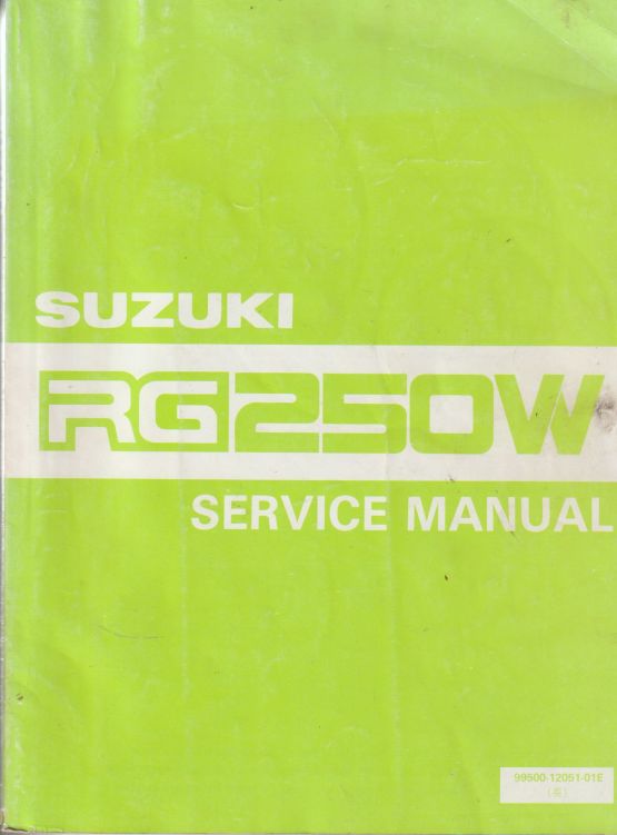 Suzuki RG250W Service Manual (image for) Suzuki RG250W Service Manual