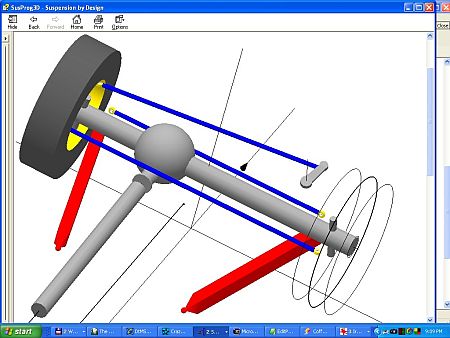 Typical twin trailing arm and Panhard rod Front suspension