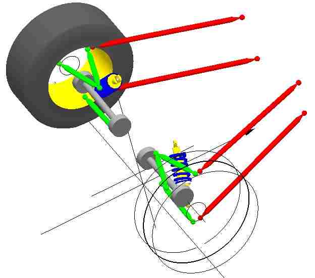 Lower lateral link, upper reversed A-arm, twin trailing links [Rear]A variation on the above.