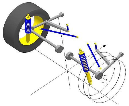 Three chassis Mounting Points. One For The Trailing Arm, One For The Camber Control link, One For The Toe Control Link. As used on Mazda RX7. Rear 
