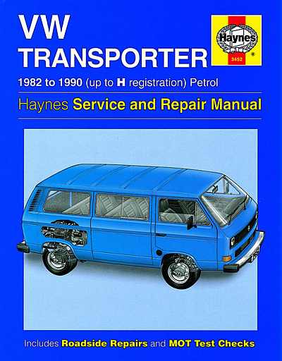 VW Transporter (1982-1990) Service and Repair Manual 3452 (image for) VW Transporter (1982-1990) Service and Repair Manual 3452