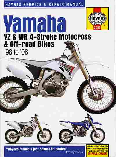 Yamaha YZ and WR 4-stroke Motocross Bikes (98 - 08) 2689 (image for) Yamaha YZ and WR 4-stroke Motocross Bikes (98 - 08) 2689