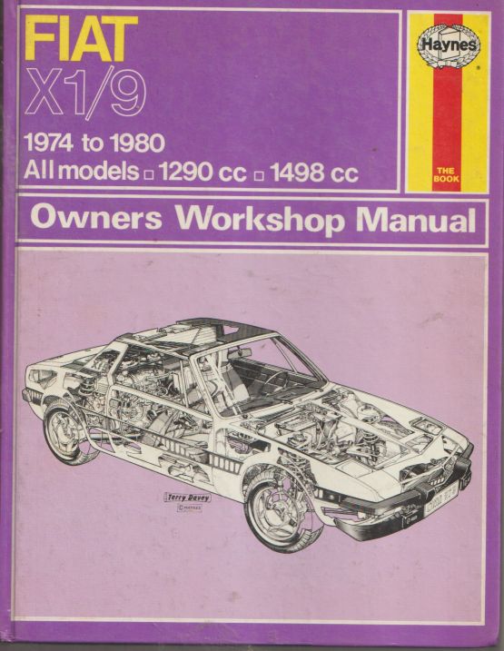 Title FIAT X1/9 `1974 to 1980 OWNERS WORKSHOP MANUAL (image for) Title FIAT X1/9 `1974 to 1980 OWNERS WORKSHOP MANUAL