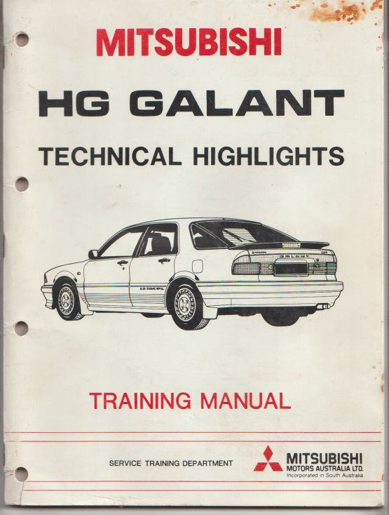 MitsubishI HG Galant Technical Highlights Training Manual (image for) MitsubishI HG Galant Technical Highlights Training Manual